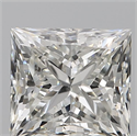 Natural Diamond 1.34 Carats, Princess with  Cut, J Color, SI2 Clarity and Certified by GIA