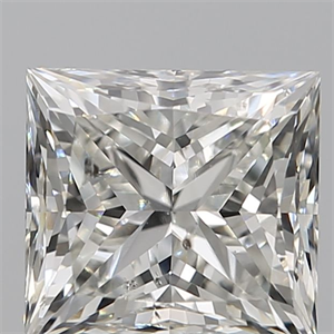 Picture of Natural Diamond 1.34 Carats, Princess with  Cut, J Color, SI2 Clarity and Certified by GIA