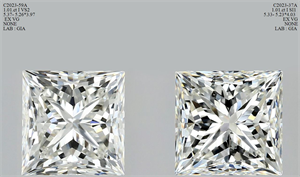 Picture of Natural Diamond 1.01 Carats, Princess with  Cut, I Color, VS2 Clarity and Certified by GIA