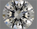 Natural Diamond 0.53 Carats, Round with Excellent Cut, H Color, VS2 Clarity and Certified by GIA