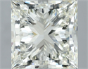 Natural Diamond 3.02 Carats, Princess with  Cut, J Color, VVS1 Clarity and Certified by IGI