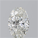 Natural Diamond 0.50 Carats, Oval with  Cut, I Color, VS2 Clarity and Certified by GIA