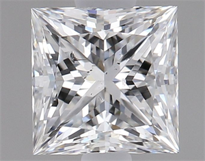 Picture of Natural Diamond 1.03 Carats, Princess with  Cut, F Color, SI2 Clarity and Certified by GIA