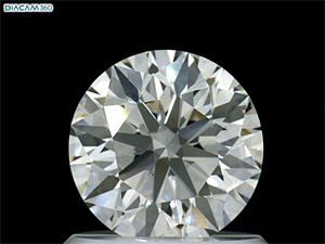 Picture of Natural Diamond 0.94 Carats, Round with Excellent Cut, J Color, VVS2 Clarity and Certified by GIA