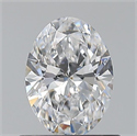Natural Diamond 0.70 Carats, Oval with  Cut, D Color, VVS2 Clarity and Certified by GIA