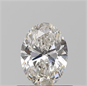Natural Diamond 0.57 Carats, Oval with  Cut, H Color, VS2 Clarity and Certified by GIA