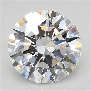 Picture of Lab Grown Diamond 2.95 Carats, Round with Excellent Cut, D Color, IF Clarity and Certified by GIA