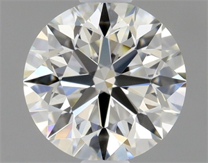 Picture of Natural Diamond 0.57 Carats, Round with Excellent Cut, J Color, VVS1 Clarity and Certified by GIA