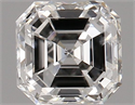 Natural Diamond 0.71 Carats, Asscher with  Cut, H Color, SI2 Clarity and Certified by GIA