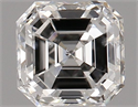 Natural Diamond 0.71 Carats, Asscher with  Cut, H Color, SI2 Clarity and Certified by GIA