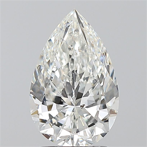 Foto Diamante Natural 2.01 quilates, De pera , Color H, claridad SI2 y certificado GIA de
