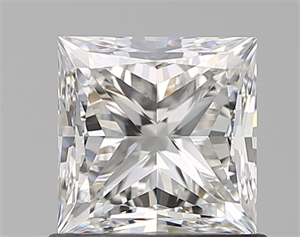 Picture of Natural Diamond 1.04 Carats, Princess with  Cut, H Color, VVS2 Clarity and Certified by GIA