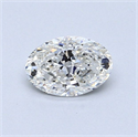 Natural Diamond 0.60 Carats, Oval with  Cut, G Color, VS2 Clarity and Certified by GIA