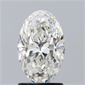 Natural Diamond 1.50 Carats, Oval with  Cut, H Color, SI1 Clarity and Certified by GIA