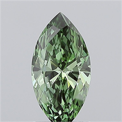 Picture of Lab Grown Diamond 1.51 Carats, Marquise with  Cut, Fancy Vivid Green Color, VS1 Clarity and Certified by IGI