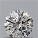 Natural Diamond 0.43 Carats, Round with Excellent Cut, G Color, IF Clarity and Certified by GIA