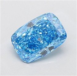 Picture of Lab Grown Diamond 2.01 Carats, CUSHION MODIFIED with  Cut, Fancy Vivid Blue Color, VS2 Clarity and Certified by IGI