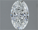 Natural Diamond 1.50 Carats, Oval with  Cut, D Color, SI2 Clarity and Certified by GIA