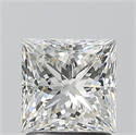 Natural Diamond 1.46 Carats, Princess with  Cut, I Color, SI1 Clarity and Certified by GIA
