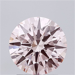 Picture of Lab Grown Diamond 1.85 Carats, Round with Ideal Cut, Fancy Intense Pink Color, VS1 Clarity and Certified by IGI