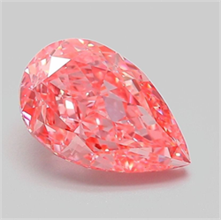 Picture of Lab Grown Diamond 2.08 Carats, Pear with  Cut, Fancy Vivid Pink Color, VVS2 Clarity and Certified by IGI
