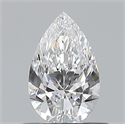 Natural Diamond 0.54 Carats, Pear with  Cut, D Color, VS2 Clarity and Certified by GIA