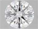 Lab Grown Diamond 1.09 Carats, Round with Ideal Cut, D Color, VS1 Clarity and Certified by IGI