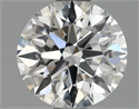 Lab Grown Diamond 1.09 Carats, Round with Ideal Cut, D Color, VS2 Clarity and Certified by IGI