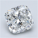 Natural Diamond 4.03 Carats, Cushion with  Cut, E Color, SI1 Clarity and Certified by GIA