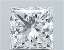 Natural Diamond 1.01 Carats, Princess with  Cut, D Color, SI1 Clarity and Certified by GIA
