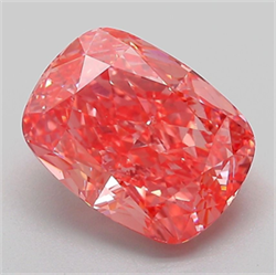 Picture of Lab Grown Diamond 3.18 Carats, CUSHION MODIFIED with  Cut, Fancy Vivid Pink Color, VVS2 Clarity and Certified by IGI