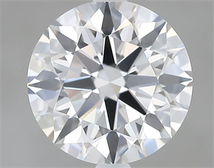 Picture of Lab Grown Diamond 2.81 Carats, Round with Excellent Cut, D Color, VVS2 Clarity and Certified by GIA