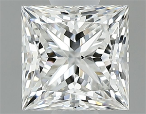Picture of Natural Diamond 0.60 Carats, Princess with  Cut, G Color, VS2 Clarity and Certified by GIA