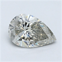 Natural Diamond 0.81 Carats, Pear with  Cut, J Color, SI2 Clarity and Certified by GIA