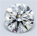 Natural Diamond 2.50 Carats, Round with Excellent Cut, G Color, SI1 Clarity and Certified by GIA