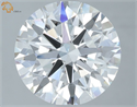 Lab Grown Diamond 3.41 Carats, Round with Ideal Cut, F Color, VVS2 Clarity and Certified by IGI