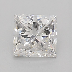 Picture of Natural Diamond 0.59 Carats, Princess with  Cut, F Color, VS2 Clarity and Certified by GIA
