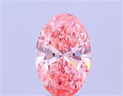 Picture of Lab Grown Diamond 4.05 Carats, Oval with  Cut, Fancy Vivid Pink Color, VVS2 Clarity and Certified by IGI