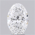 Natural Diamond 1.50 Carats, Oval with  Cut, D Color, VVS2 Clarity and Certified by GIA