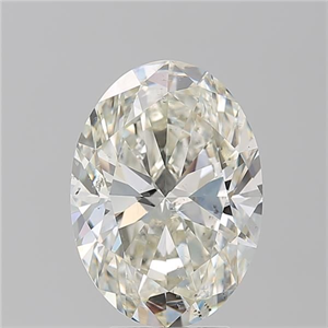 Picture of Natural Diamond 5.01 Carats, Oval with  Cut, K Color, SI2 Clarity and Certified by GIA