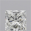 Natural Diamond 0.71 Carats, Princess with  Cut, H Color, VVS1 Clarity and Certified by GIA
