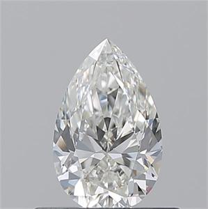 Picture of Natural Diamond 0.54 Carats, Pear with  Cut, H Color, VVS2 Clarity and Certified by GIA