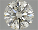 Diamante Natural 3.02 quilates, Redondo , Color J, claridad SI1 y certificado IGI