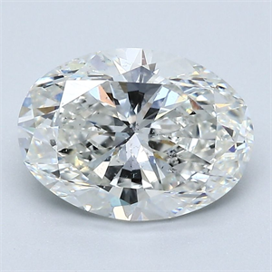 Picture of Natural Diamond 2.52 Carats, Oval with  Cut, H Color, SI2 Clarity and Certified by GIA