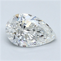Diamante Natural 1.50 quilates, De pera , Color F, claridad SI1 y certificado GIA