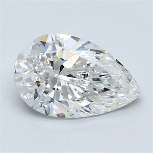 Foto Diamante Natural 1.50 quilates, De pera , Color F, claridad SI1 y certificado GIA de