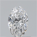 Natural Diamond 0.50 Carats, Oval with  Cut, D Color, VVS2 Clarity and Certified by GIA