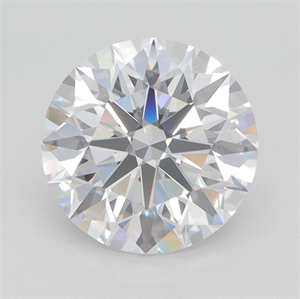 Picture of Lab Grown Diamond 3.06 Carats, Round with Excellent Cut, D Color, VS2 Clarity and Certified by GIA