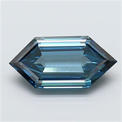 Picture of Lab Grown Diamond 2.01 Carats, HEXAGONAL with  Cut, Fancy Vivid Blue Color, VS2 Clarity and Certified by IGI