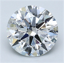 Natural Diamond 2.01 Carats, Round with Excellent Cut, D Color, I1 Clarity and Certified by GIA